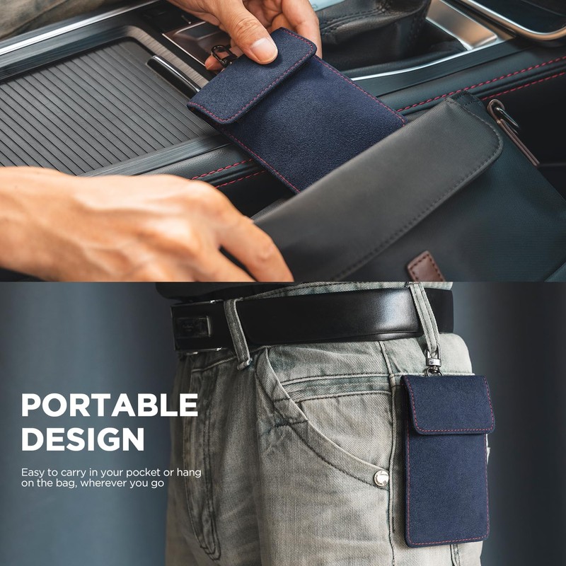 VULKIT - Paquete de 1 bolsa Faraday para llavero, bolsa