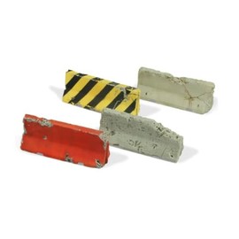 Vallejo 705215 SC215 12785 Damaged Modern Concrete Barriers, Set of 4 Model Kit, Various