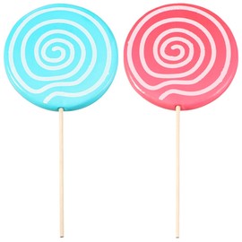 Gatuida 2Pcs Lollipop Prop, Large Candy Ornament, Synthetic Material, Fake Lollipop Decorations for Festive Party, Wedding, Birthday, Photo Props