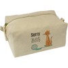 'Naughty Cat with Fish Bone' Canvas Wash Bag/Makeup Case (CS00044252)