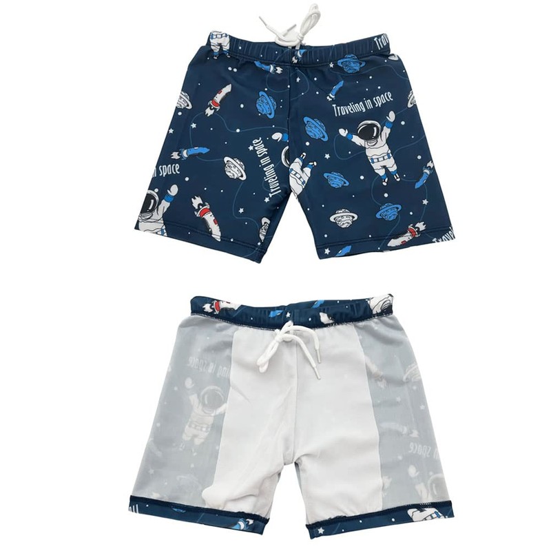 FedMois Toddlers Boys 3-Piece Swimming Suit Set Swimming Shirt Swimming