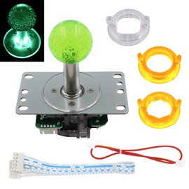 SJ@JX Arcade LED Joystick Sanwa Style Fight Game Joystick LED Stick Retro Joy Circular Octagonal Limiter for Retro Pie Raspberry Pi Mamma Jamma