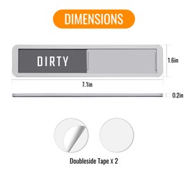 TOEKSIX Dishwasher Magnet Clean Dirty Sign,Premium Zinc Alloy Clean Dirty Magnet for Dishwasher,Slide Non-Scratching Strong Magnet Sign for Dishwasher/Washing Machine/Microwave