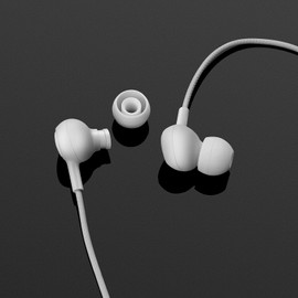 Yiwiso Sleep Headphones, Soft Wired Earbuds for Sleeping, Sleep Earphones for Side Sleeping, In-Ear Headphones with Mic and Volume Control, Noise-Isolating, Travel, Relaxation (White)