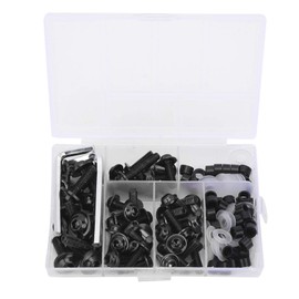Yuecoom 158 Piece Universal Motorcycle Fairing Screws Kit, Aluminium Windscreen Fairing Screws for Motorcycles (Black)