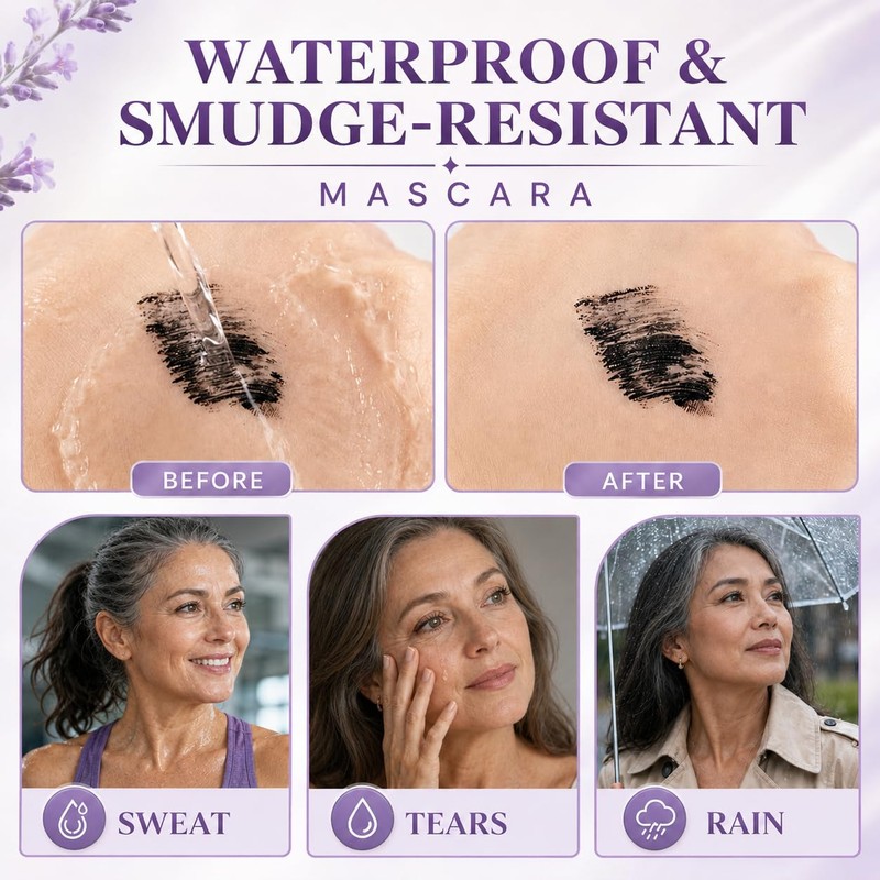 SILKSENCE Mascara for Older Women 60 plus, 1 Pack