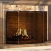 Fire Beauty 3-Panel Metal Fireplace Screen for Fireplace Fire Spark