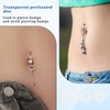 Giantree 30Pcs Clear Piercing Disc, Silicone Perforated Disc for Piercing