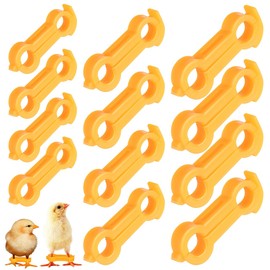 Kisangel Pack of 12 Chick Leg Braces Spreader Leg Bouncy Clip Chicken Leg Support Band Alignment Clip for Newborn Birds Chick Accessories