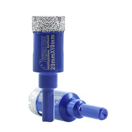 SHDIATOOL Diamond Drill Hole Saw Dia 20 mm Triangular Shank Drilling Ceramic Tile Granite Pack of 2