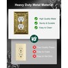 TREEWELL 2-Pack Single Toggle Light Switch Cover Plate, Paisley Pattern