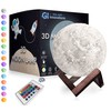 Galaxo 3D Moon Lamp (5.9 inch) with Dark Wooden Stand,