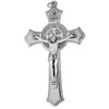 Venerare Traditional Saint Benedict Cross Pendant (Silver-Tone)