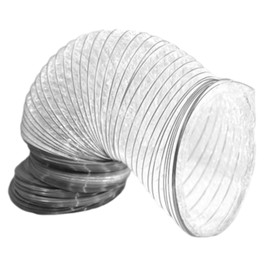 Clear 10" Flexible Duct. Wire reinforced 25ft per section