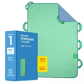 Improvia Pack of 1 Positing Underpads - 34" x 52" - Large