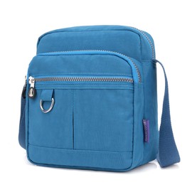 BEFUNIRISE - Bolso bandolera casual de nailon impermeable ligero para mujer, Azul-cielo