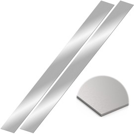 2 Pcs 304 Stainless Steel Sheet Metal Gap Filler Trim Strip (30"x 1.5"x 0.04" Thickness)，Brushed Metal Finishing Sheet for Home Kitchen Tools