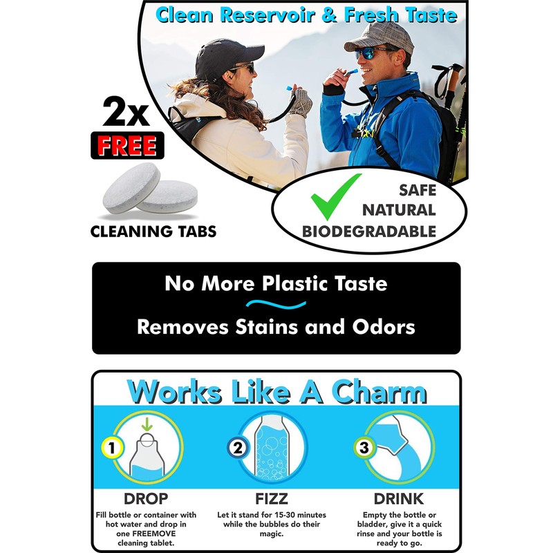 Hydration Bladder Cleaning Kit 6in1 - Clean and Maintain 2L