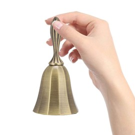 Sugoyi Campana de mano, barra pequeña, cena, servicio de bar, clase, dorado, plateado, bronce, retro, zinc, casual