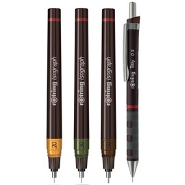 rOtring Isograph Junior Set 3x Technical Pens | 0.20mm, 0.30mm, 0.50mm Fineliner Pens + Accessories