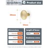 SORWDUERM 2 Pack Brushed Gold Cabinet Knobs Brass Kitchen Solid