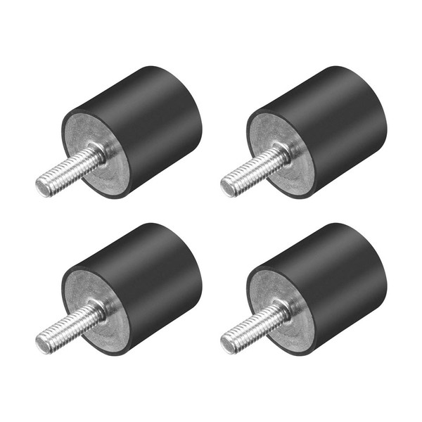 sourcing map 4pcs M6 vibration damper holder made of rubber