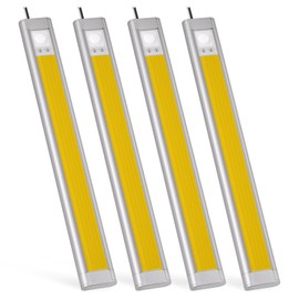 GZV 12V Light Strip, 12 Volt Light Bar, Enclosed Trailer Lights, COB Light for RV Interior, String Lights for Trailer, Truck, Van, RV(4Pack, 4000K, Silver)