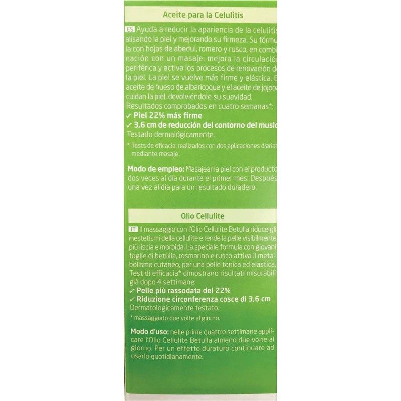 Weleda Aceite Anticelulítico Abedul 100 ml - Firmeza y Estabilidad