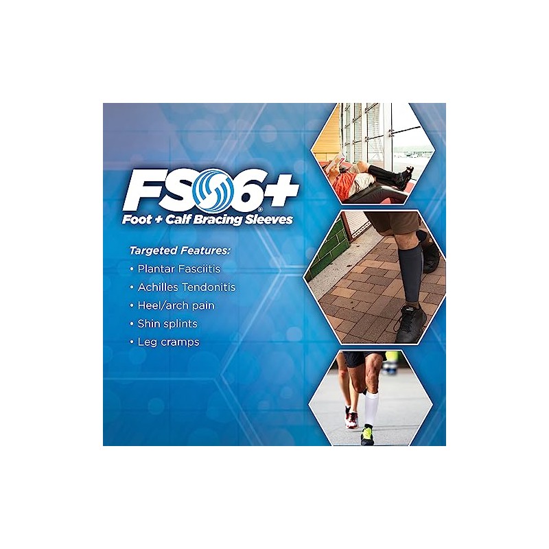 OrthoSleeve FS6+ Foot & Calf Compression Sleeve Men/Women, Natural Medium