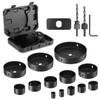 HYCHIKA Hole Saw Set with Case, 19 Pieces Hole Saw