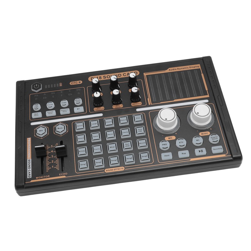Sound Mixer Multi Sound Effects Noise Reduction Colorful Lights DJ18