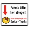 Daged Sticker Size 20 x 16 cm Post Delivery Parcel