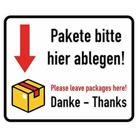 Daged Sticker Size 20 x 16 cm Post Delivery Parcel Service Notice Sign Contactless Parcel Transfer Sticker T-29