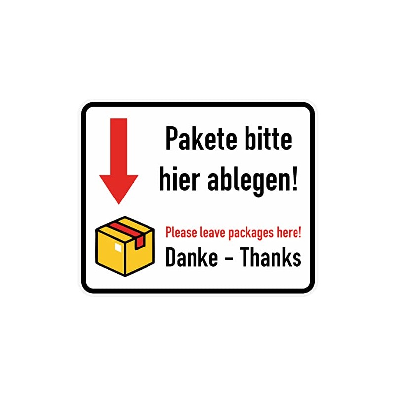 Daged Sticker Size 20 x 16 cm Post Delivery Parcel