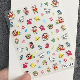 AAGWW Nail Sticker DIY Nail Art Fashion Cute Kids Beginner-Friendly (NO.5/Total 3 Pieces)