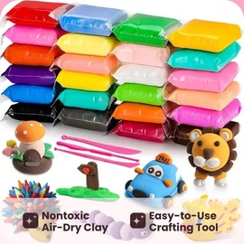 12/24/36 Color Air Drying Clay Set, Ultra Light Clay Belt Carving Tool - Perfect for DIY Crafts and Novelty Toys:_Multicolor_12 colors