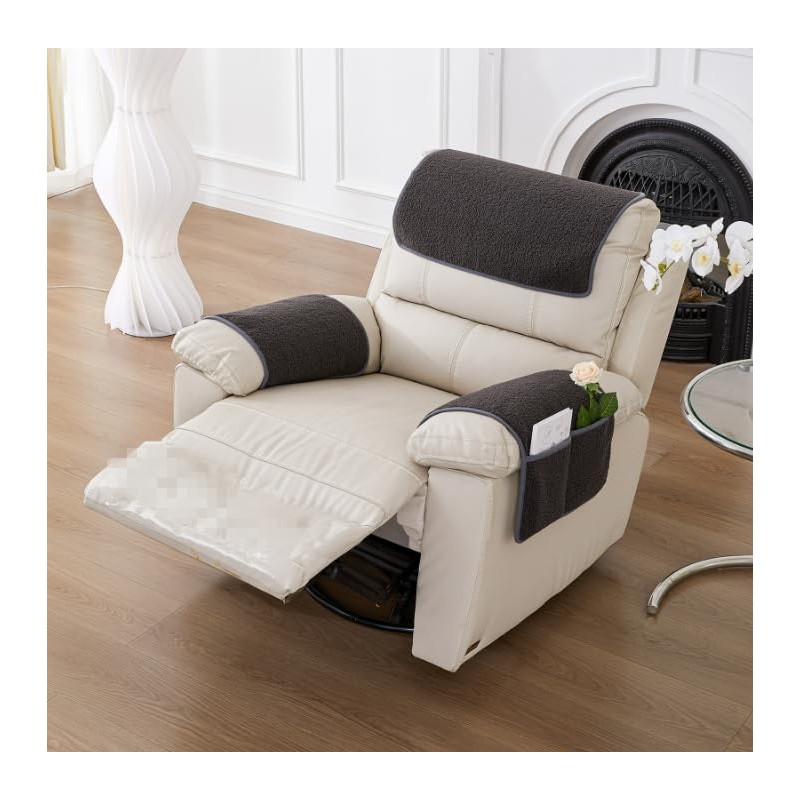 3 Pcs Recliner Covers Armrest Covers for Recliner Chair with