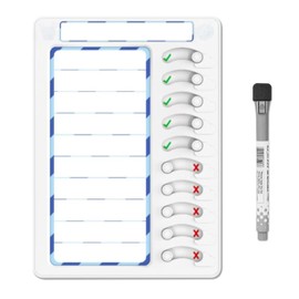 DIY Blank Chore Chart Memo Boards - Home Chore Schedules Memo Checklist Plan Board to Do List Detachable Plastic for Kids Adults Home Reusable Chore List - 4.7x7.9 Inche