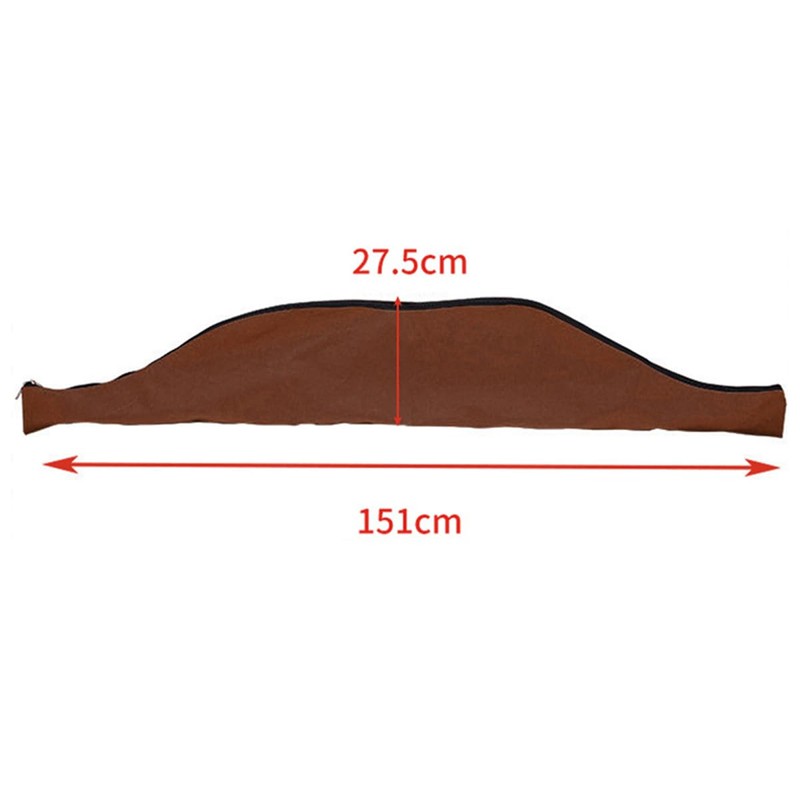 Laroal Archery Longbow Case Brown Leather Traditional Bow Bag For