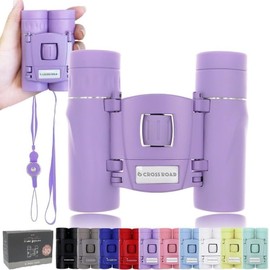 Crossroad Binoculars, Purple, Purple, Lavender, Dull Color, Concert, Live Activity, 10 Times, Lightweight, Compact, Small, Mini Sports, Bird Watching, Stage, Spectator, Strap, Magnification, Popular,