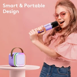 Kids Karaoke Machine for Girls Gifts: Portable Bluetooth Microphone Speaker with 2 Wireless Microphones - 2025 Top Birthday Gifts for 3 4 5 6 7 8 9 10 Year Old Girls