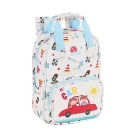 Cartable safta My Car Blanc Multicouleur (20 x 28 x 8 cm)