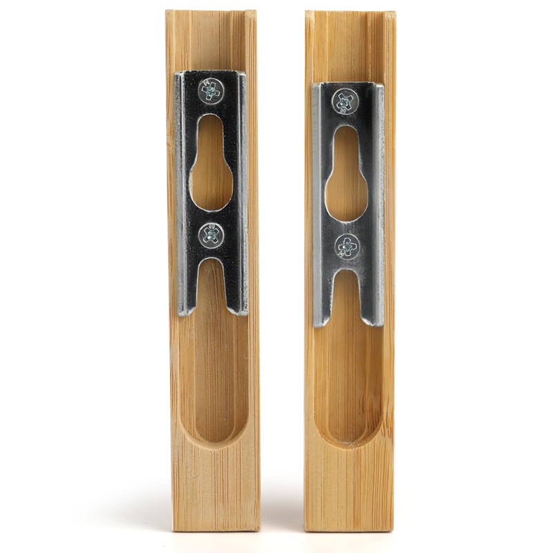 2 Pack Wooden Curtain Rod Brackets Multipurpose Curtain Rod Holders