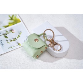 Mini Handbag Keychain，Bag Charms ，Coin Wallet, Earphone Pouch, Keychain - Elegant and Minimalist Design for Women(Mint Green)