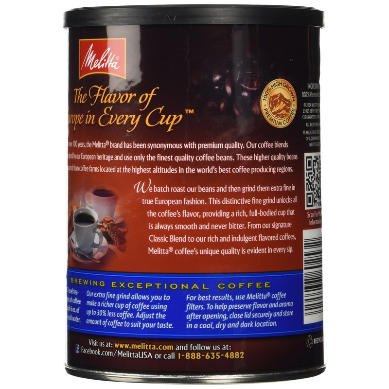 Melitta Classic Blend Medium Roast Ground Coffee, 11-Ounce (Pack Of