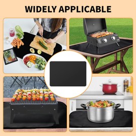 VARKAGE Fireproof Mat 48 x 35 cm, Heat Protection Mat up to 1000°C, 5 mm Thick Carbon Fibre Felt, Ideal Fire Protection Mat for BBQ Grills, Camping, Welding, Fireplace, Lawn