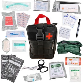 Allgo Outdoors Advanced Emergency Trauma Kit Survival First Aid Medical Kit - Med Kit #5 - Black