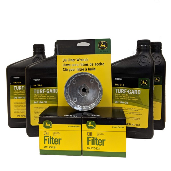 John Deere Double Oil Change Kit including Oil Filter Wrench