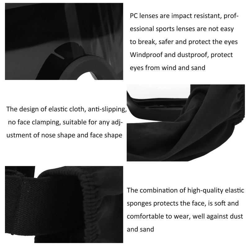 Tactics DustProof Protective Glasses Impact Resistant AntiExplosion Military Goggles(Verre gris