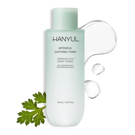 HANYUL Artemisia Soothing Toner with CICA | Korean Mugwort Toner for Hydration, Skin Prep 5.07 fl. oz.